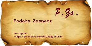 Podoba Zsanett névjegykártya