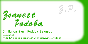 zsanett podoba business card